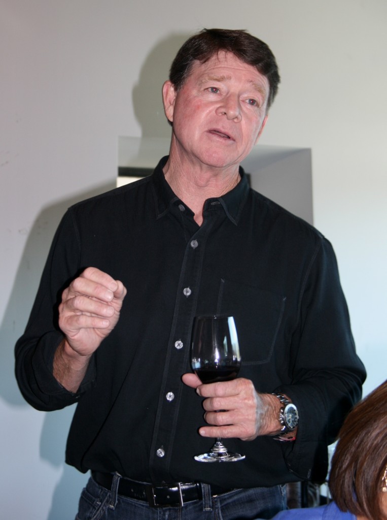 Michael Mooney, of Chateau Margene, speaking at wine seminar prior to LA media/trade tasting at Paso Robles Grand Tasting Tour 2013