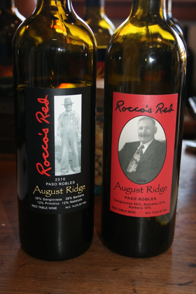 Italian varietal red blend wines from August Ridge Vineyards in Paso Robles, California