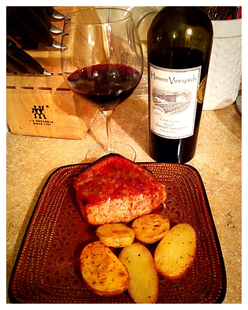 Hansen Vineyards - Double Glazed Pork Chops with Cabernet Sauvignon