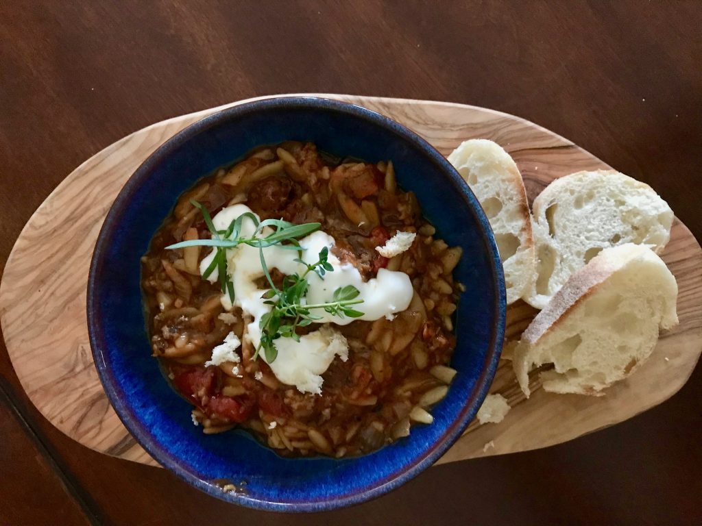 Sicilian Sausage Soup paired with zinfandel wine